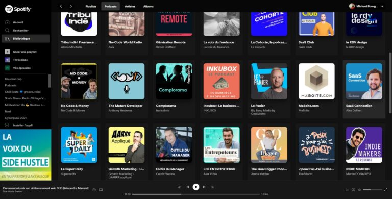 Liste de cover de podcasts sur spotify
